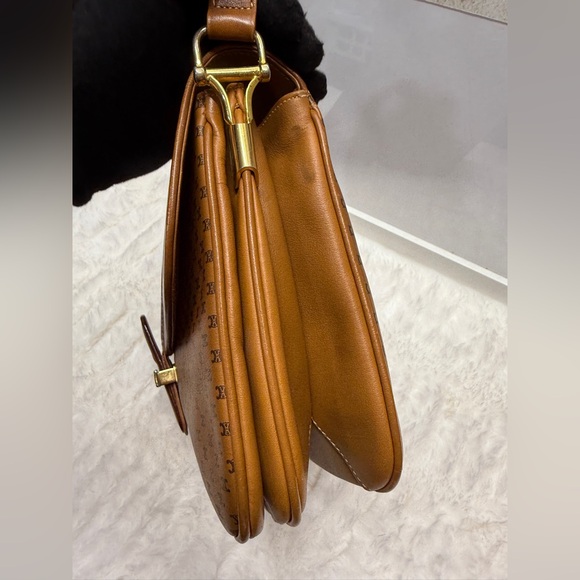 CELINE-Brown Leather Shoulder Bag - Picture 11 of 12